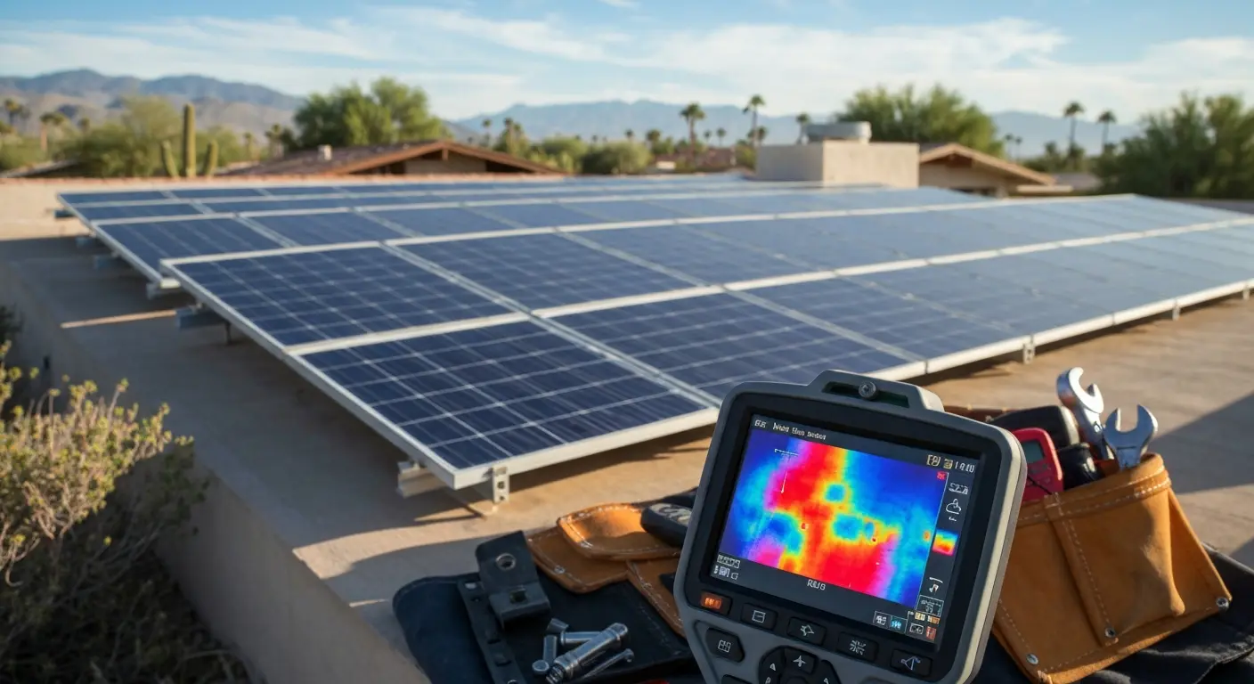 Solar system diagnostic and repair service