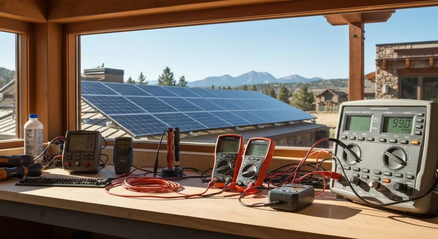 Solar system diagnostic testing