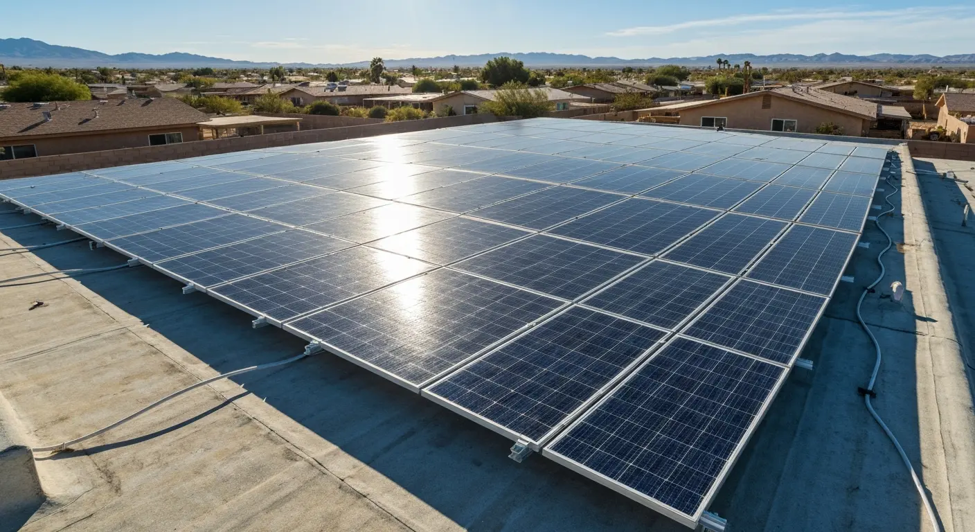Solar panel installation in Mecca