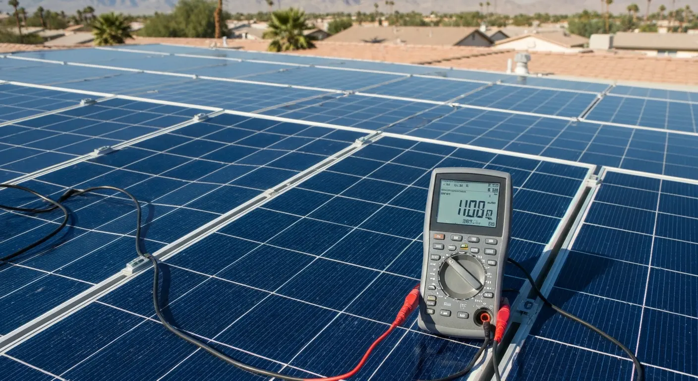 Solar system diagnostic inspection in Coachella Valley