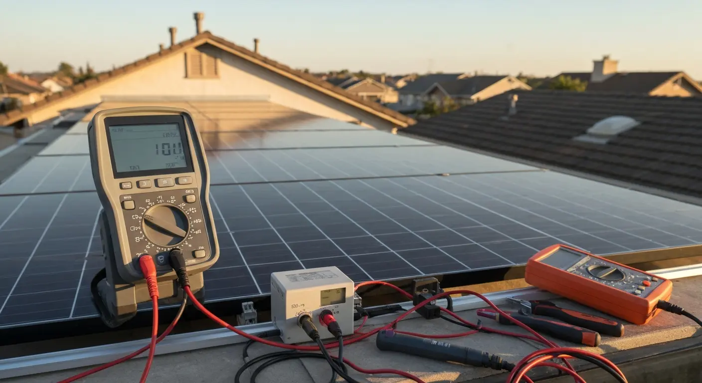 Solar system diagnostic testing equipment