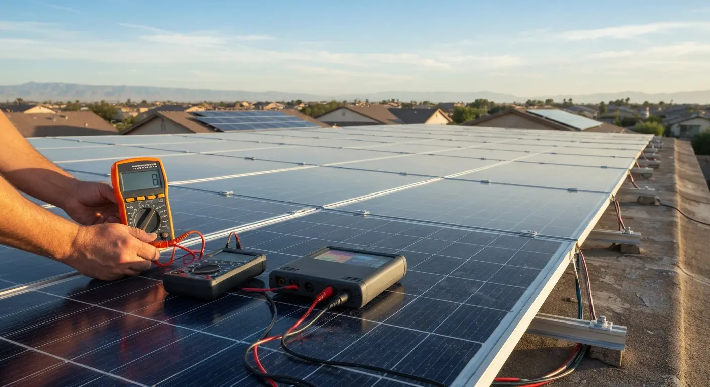Solar system diagnostic testing