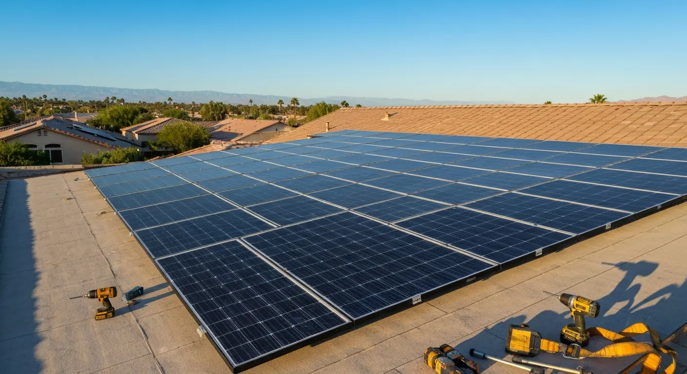 Solar panel installation project