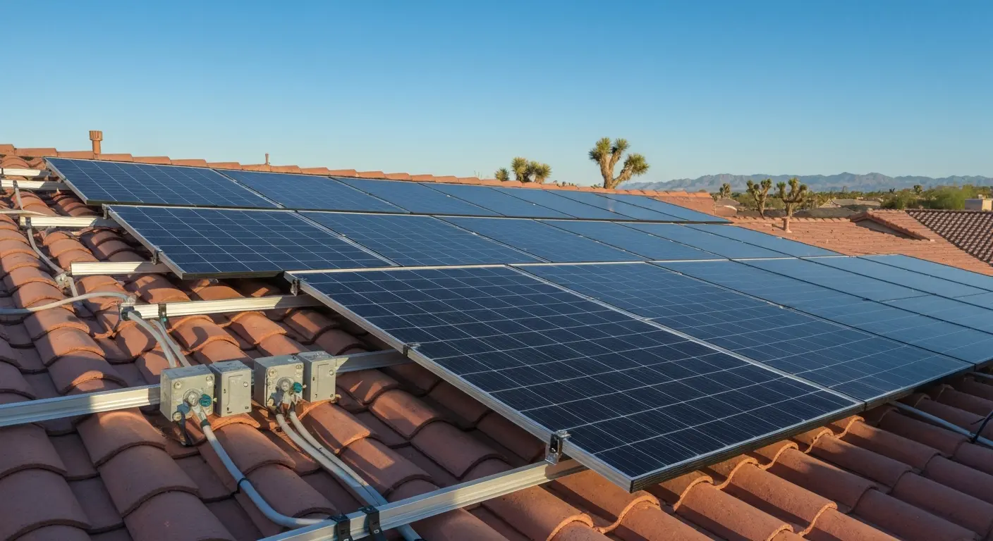Solar panel installation on Desert Hot Springs home