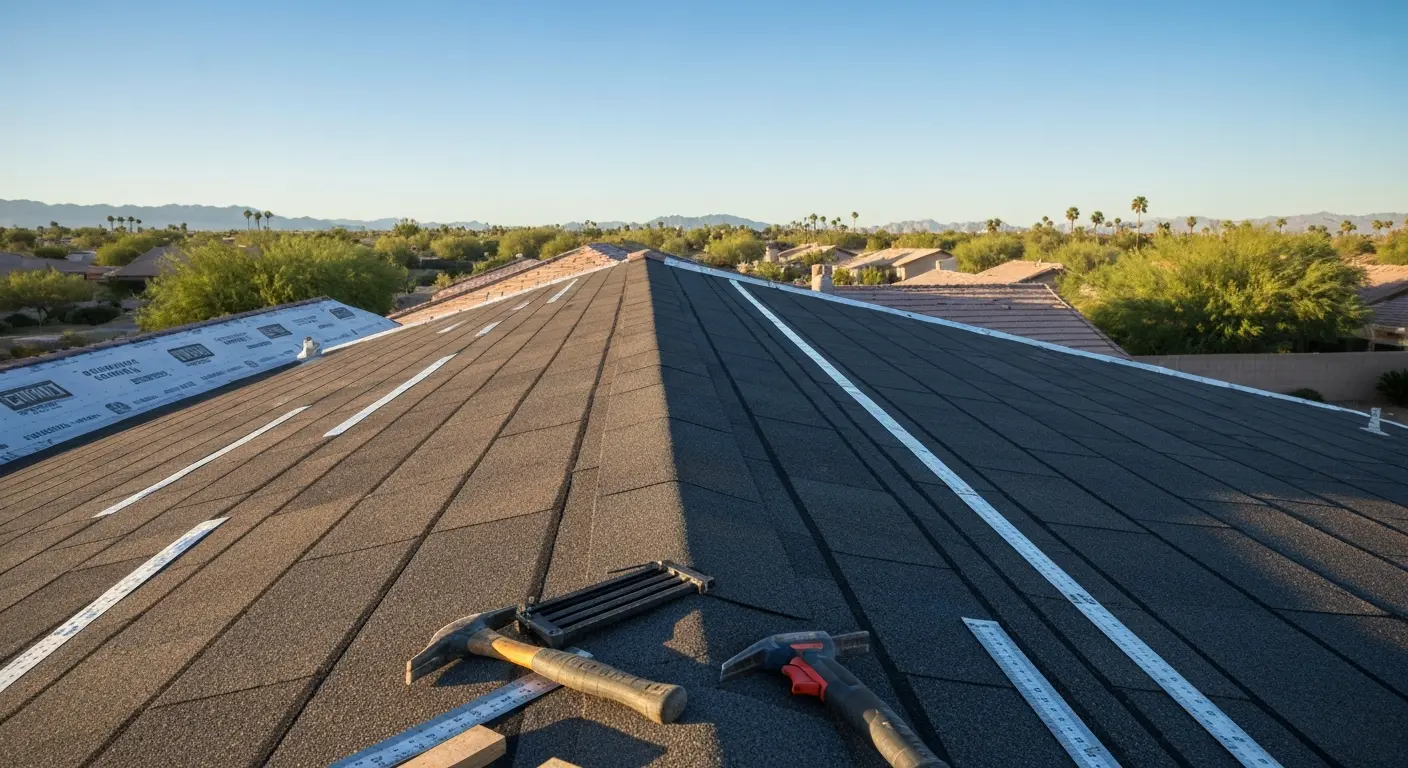 Professional roofing work in Indio