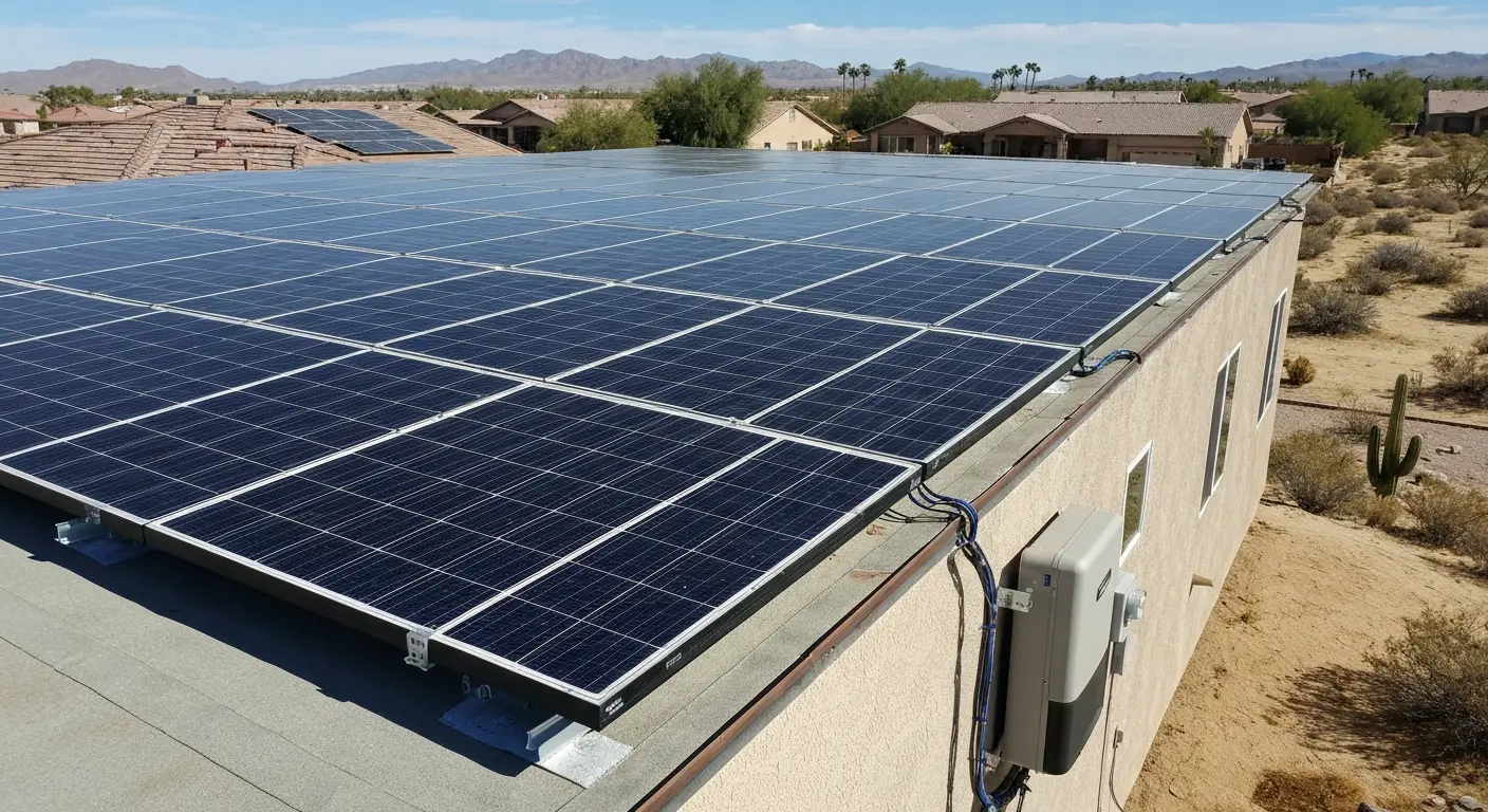 Solar panel installation on Thermal home