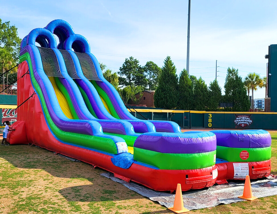 24' Retro Double Bay Water Slide