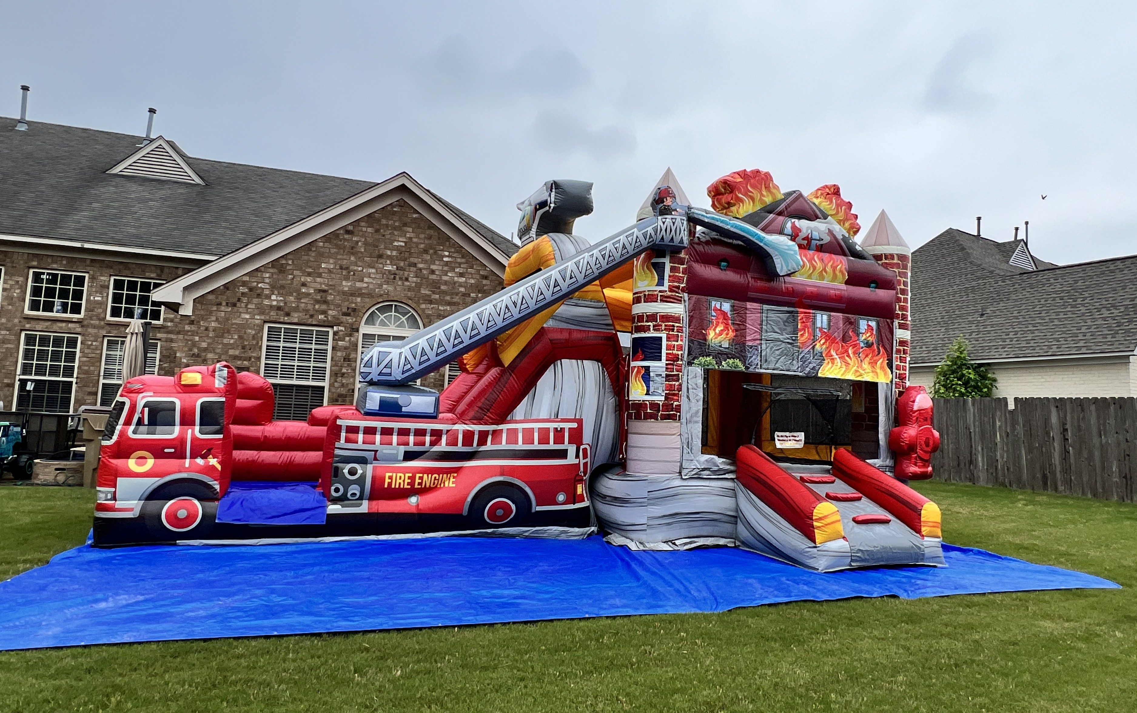 Fire Truck Bounce House Slide rental in Germantown