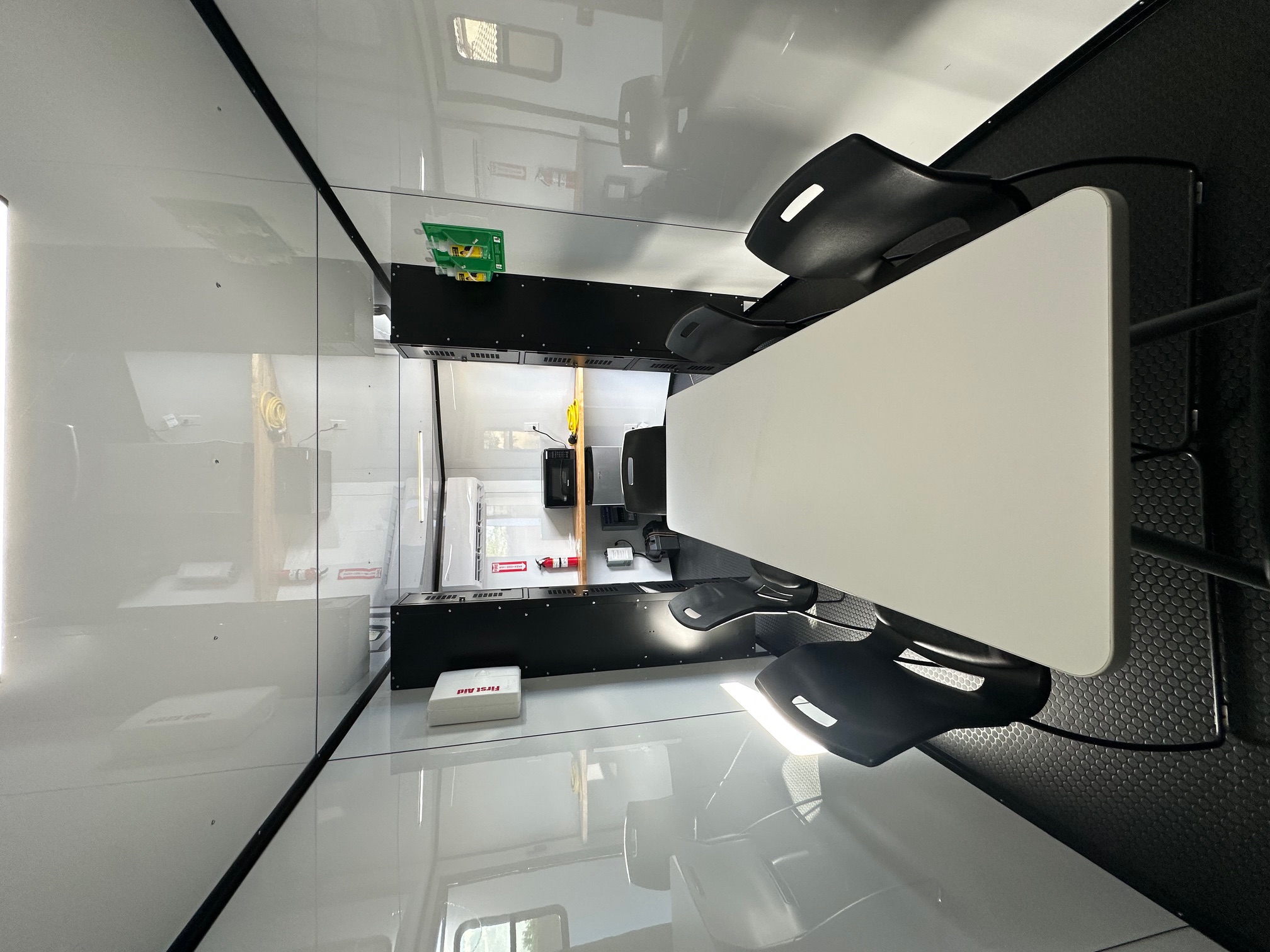 Interior back to front