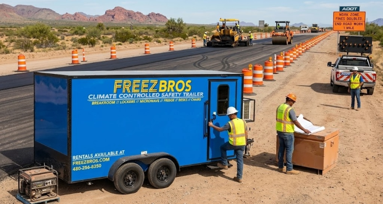 Road work infrastructure job site