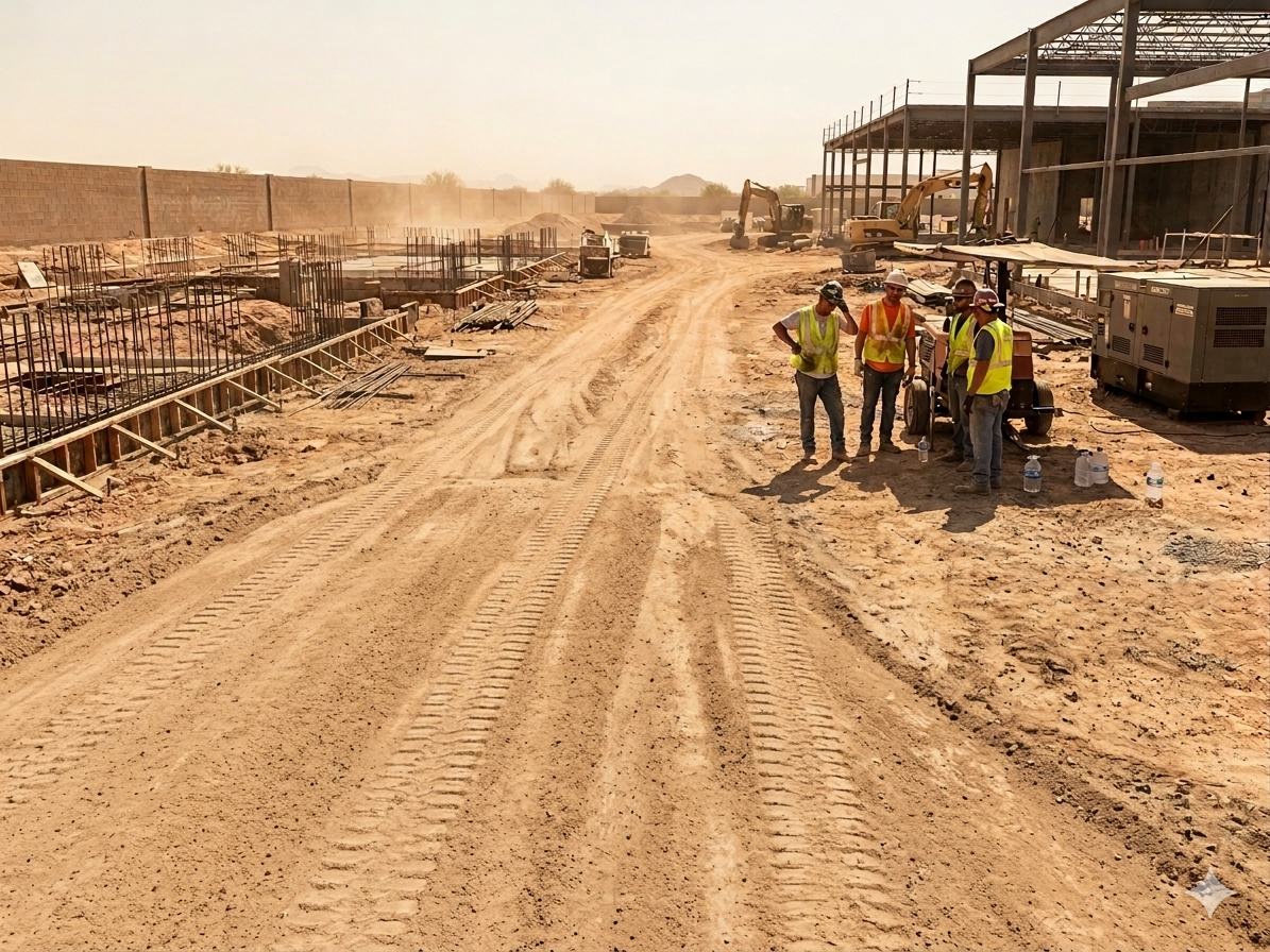 Outside job site heat