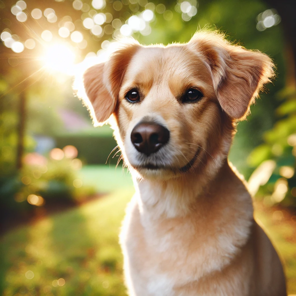short-coated brown dog showing tongue