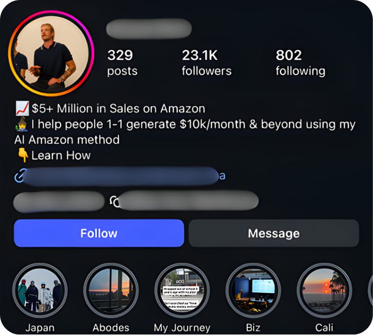 Client IG profile — Attract Attention