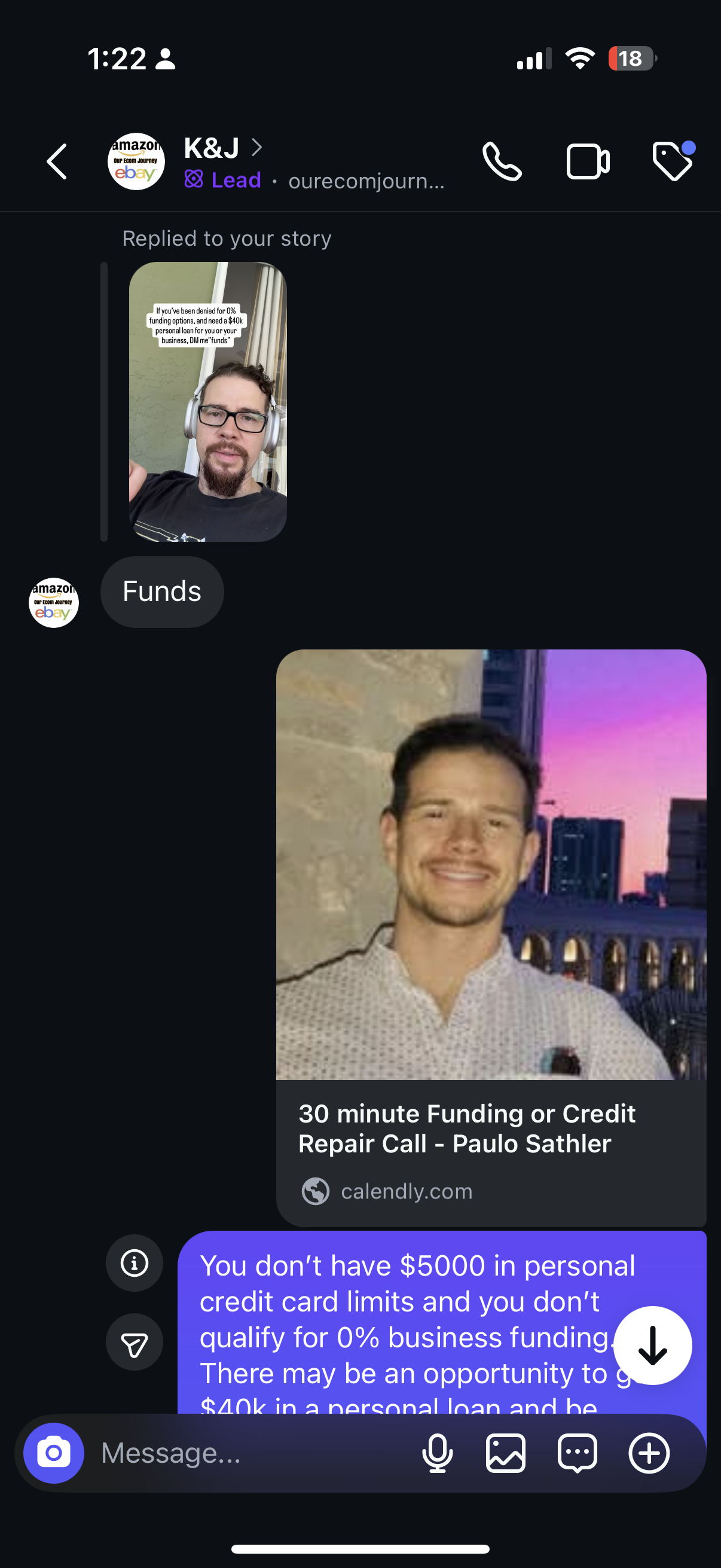 Inbound DM screenshot