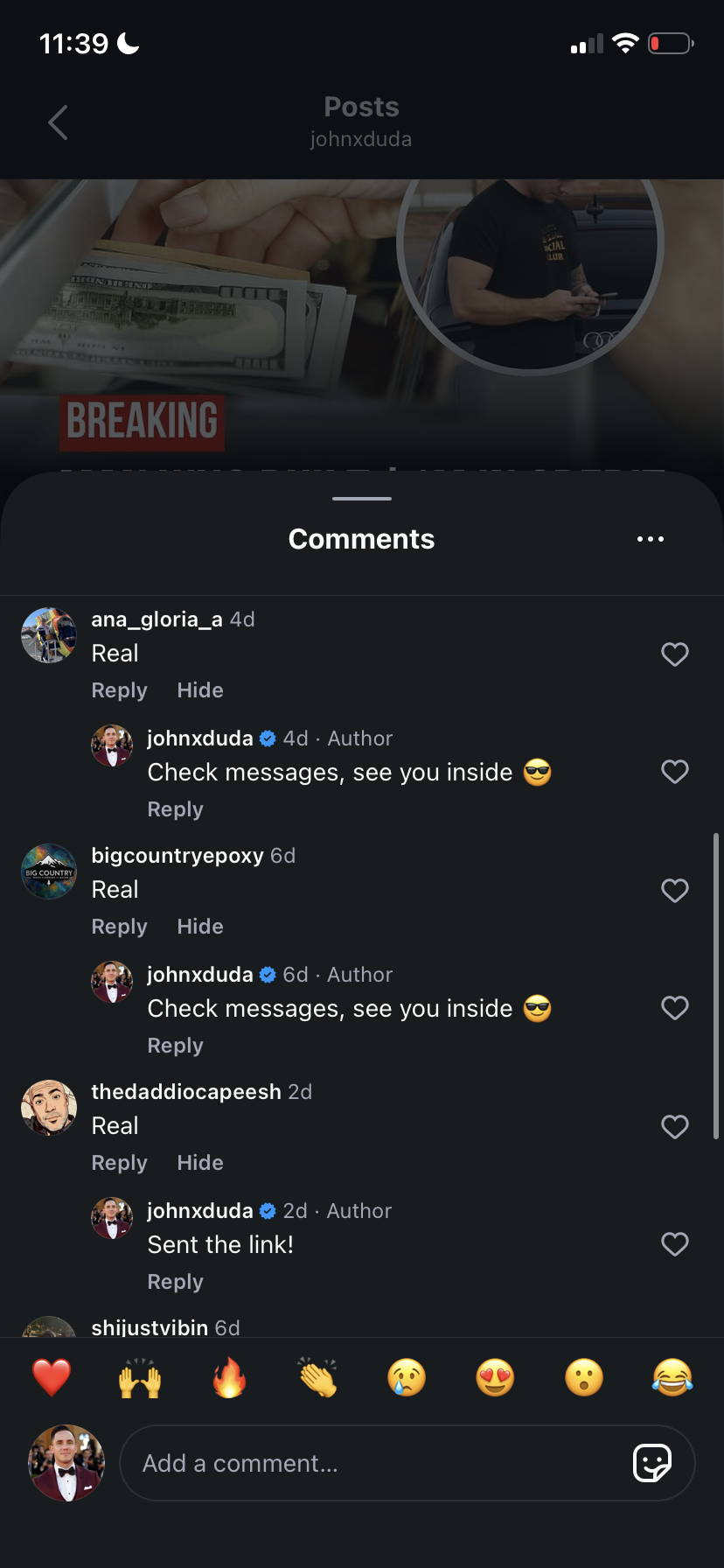 Inbound DM screenshot