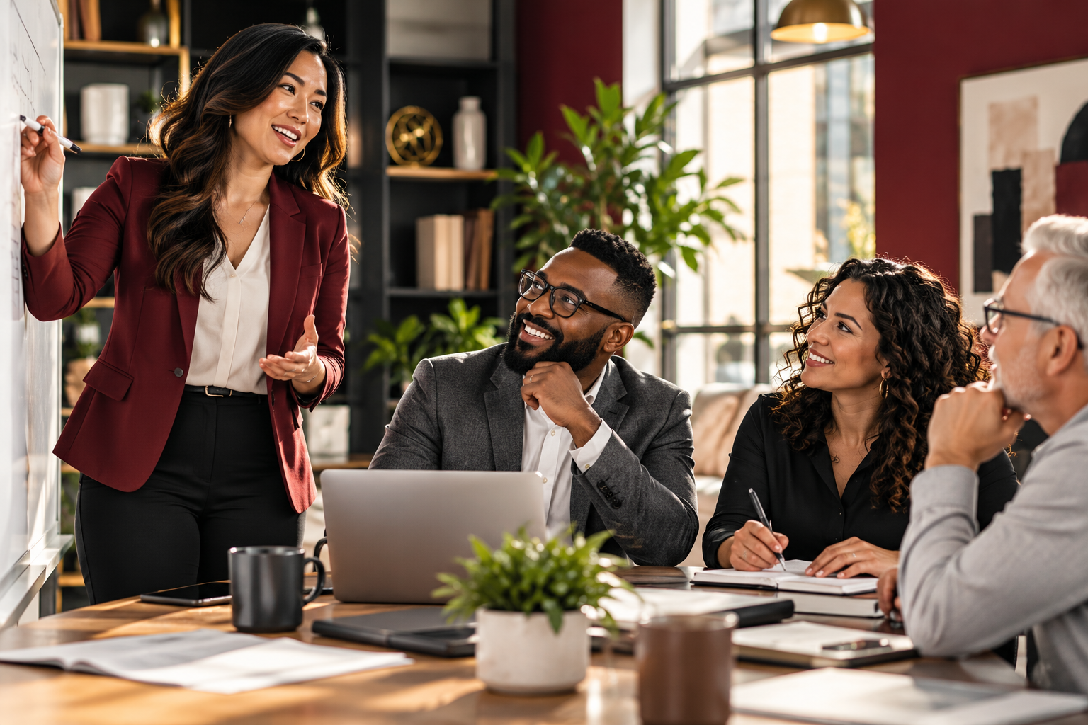 Nonprofit leadership team coordinating organizational operations
