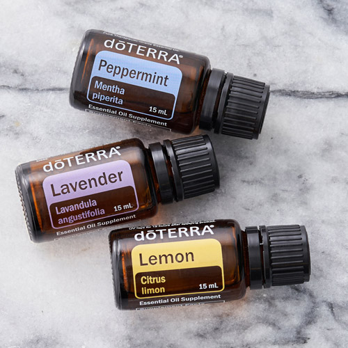 doTERRA oils in studio setting — warm, curated
