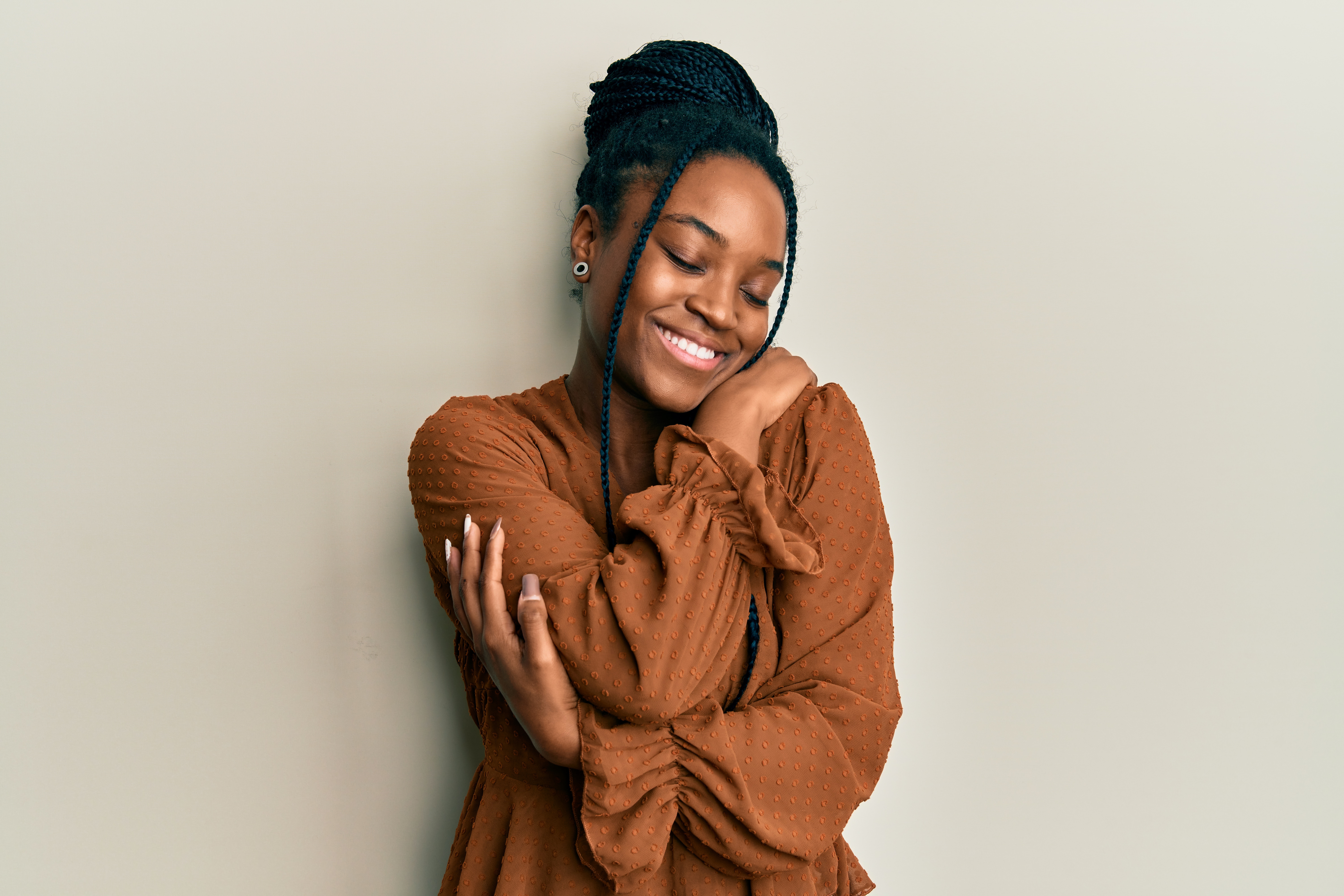Woman — embodied, present, peaceful strength