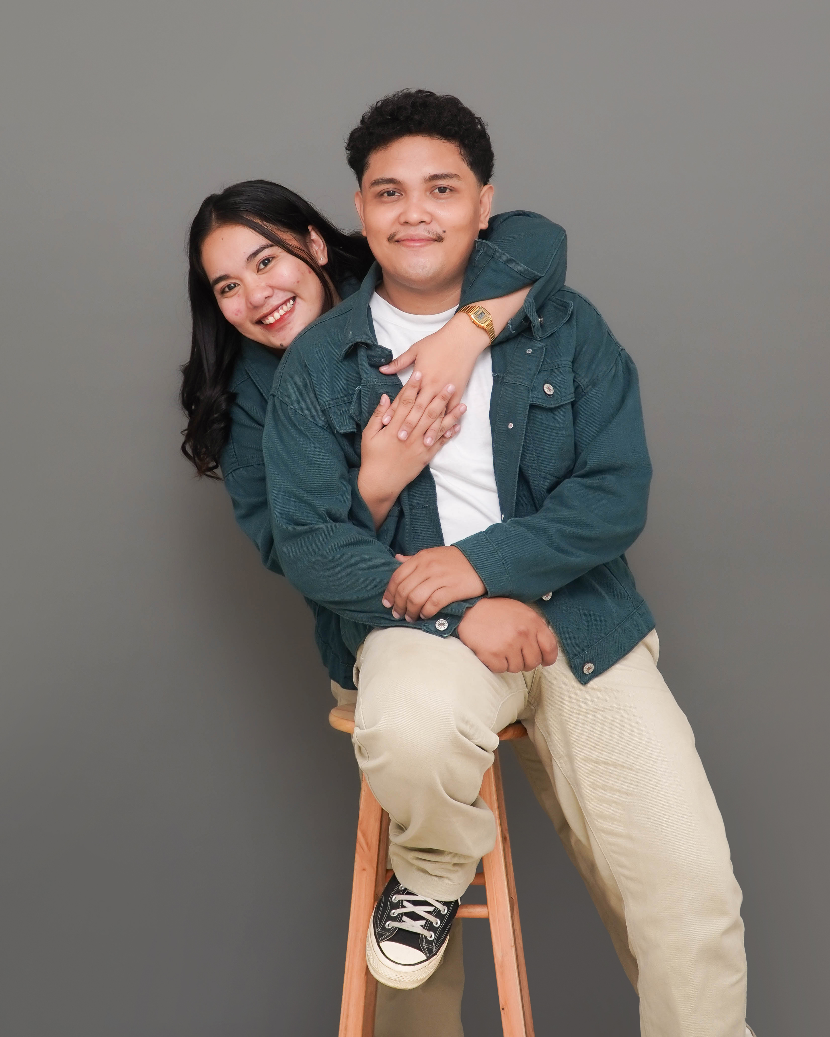 Aldrin and Maureen celebrating