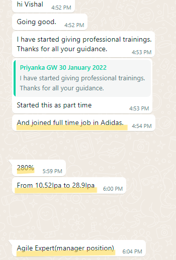 Testimonial 1 from a masterclass attendee