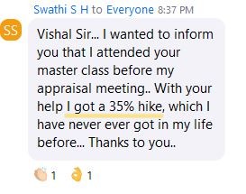 Testimonial 6 from a masterclass attendee