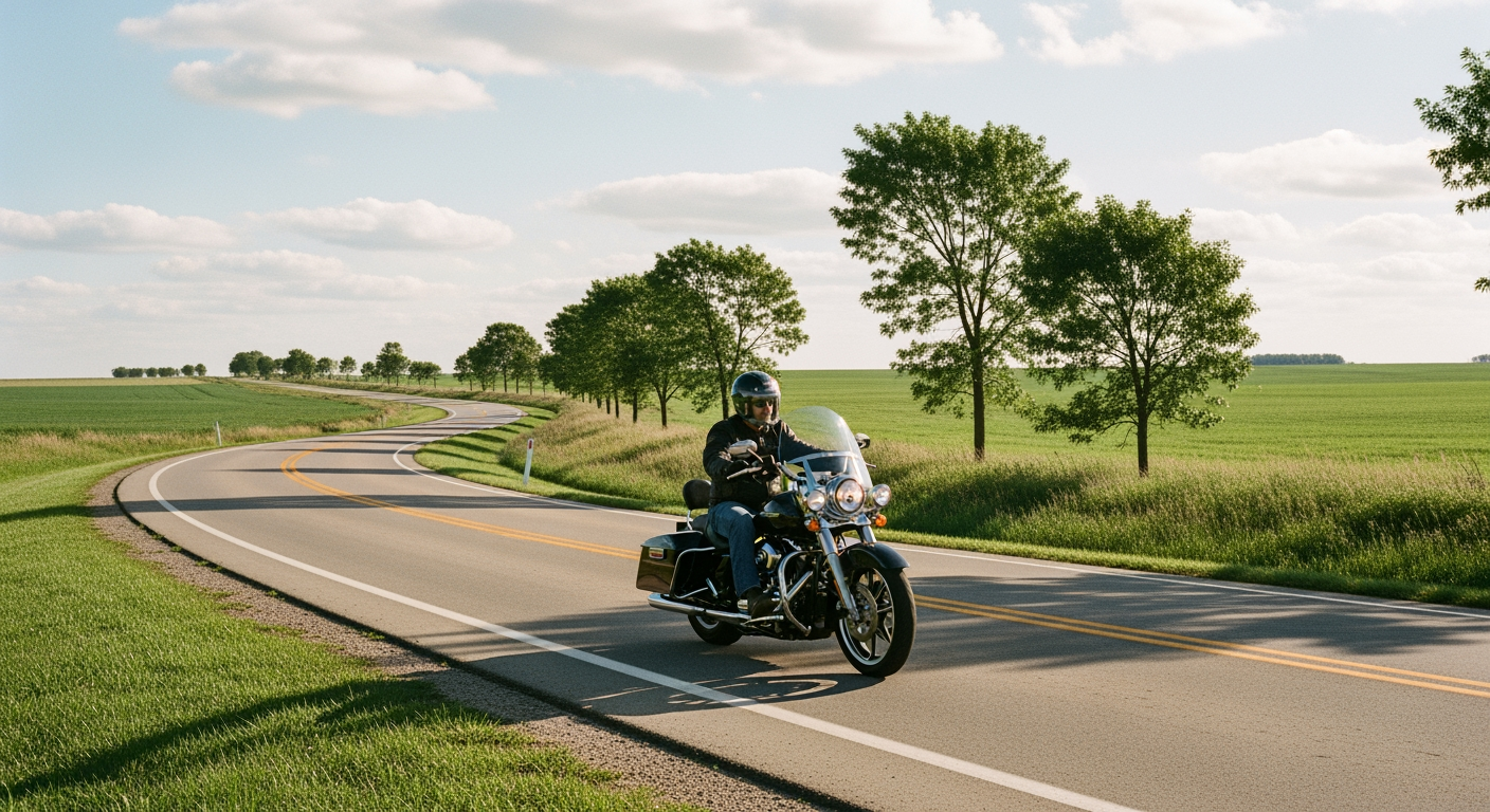 Northwest Illinois driftless country road