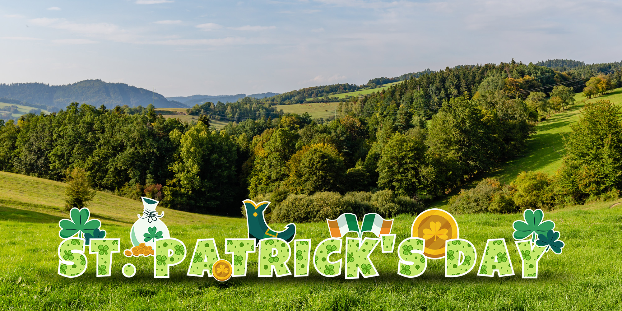 St. Patrick's Day yard display