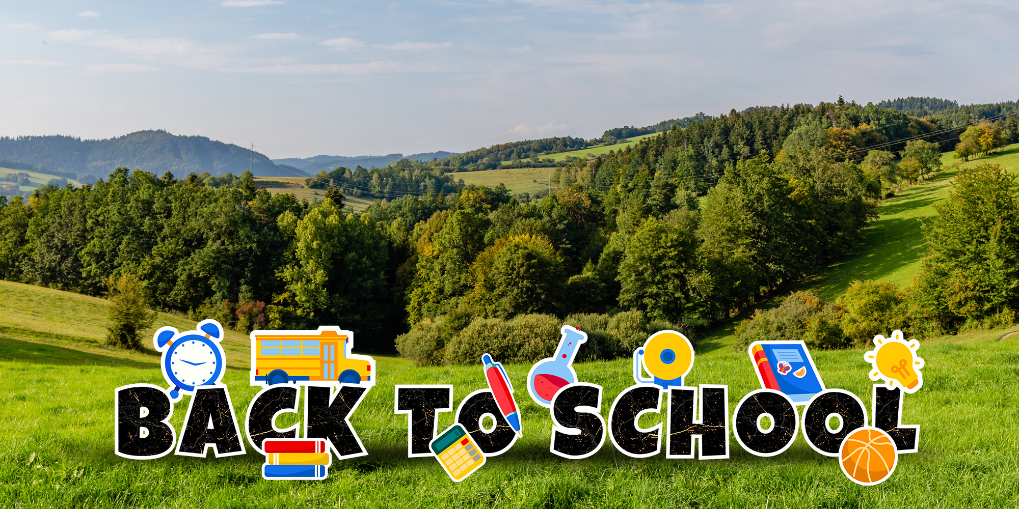 Back to School yard display