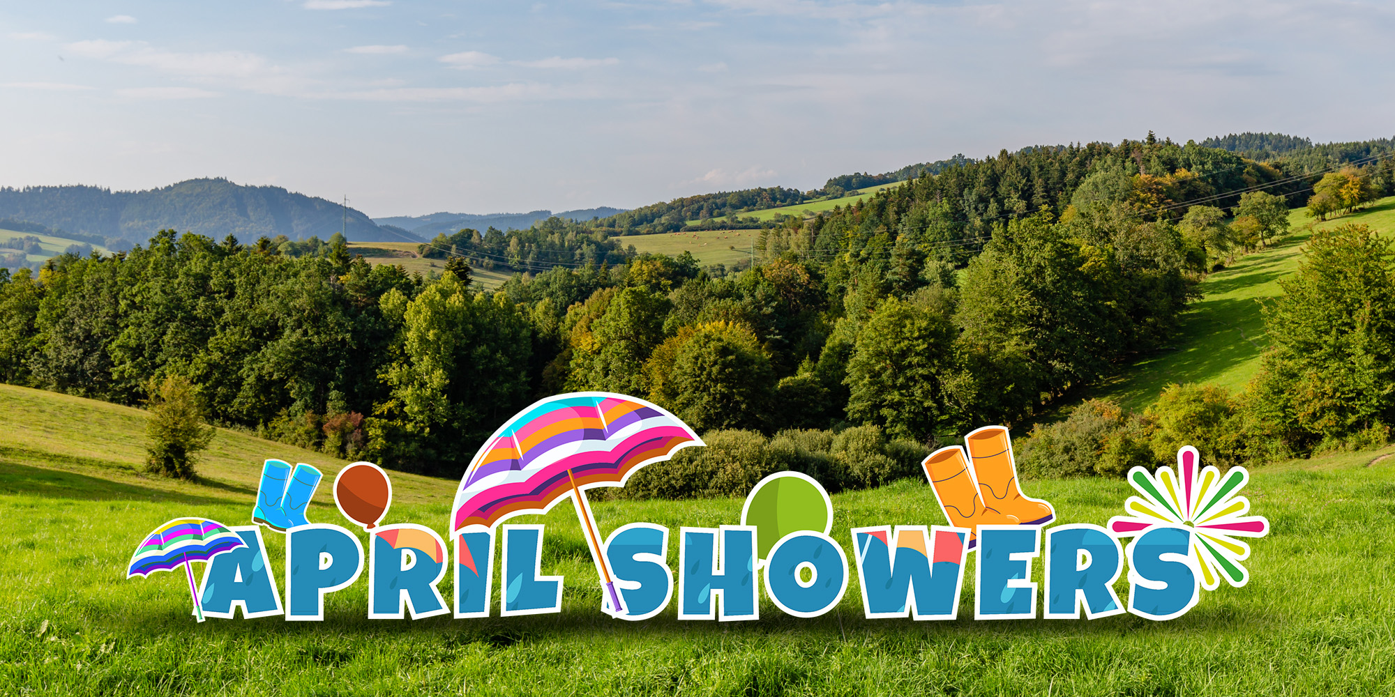 April Showers yard display
