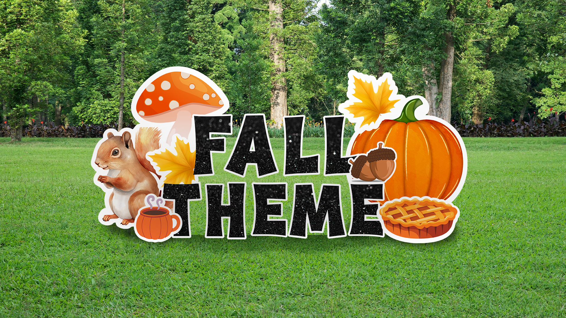 Fall Theme yard display