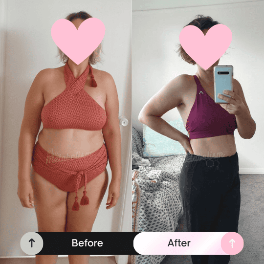 Client before and after transformation