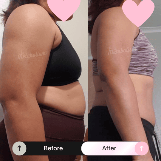 Client before and after transformation