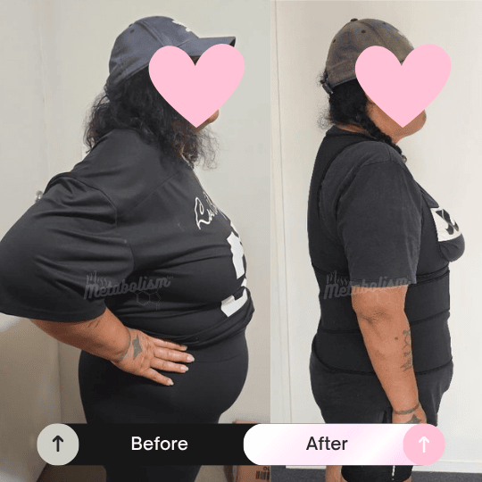 Client before and after transformation