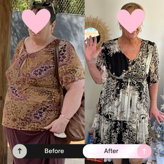 Client before and after transformation