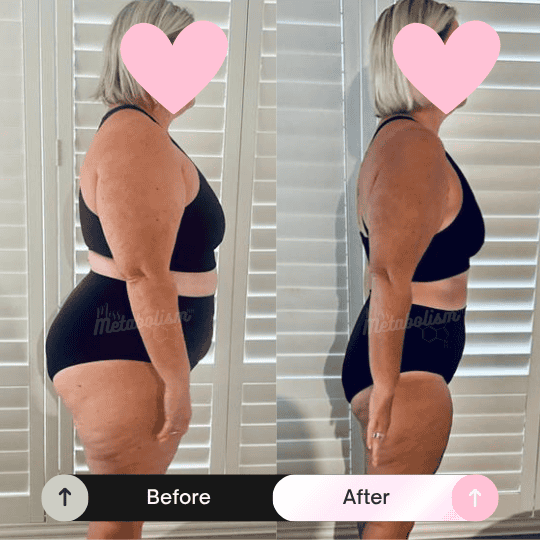 Client before and after transformation