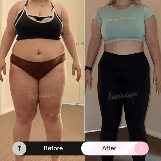 Client before and after transformation