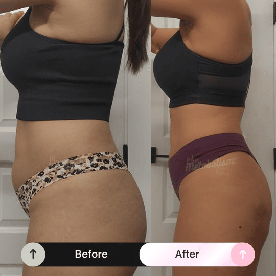 Client before and after transformation