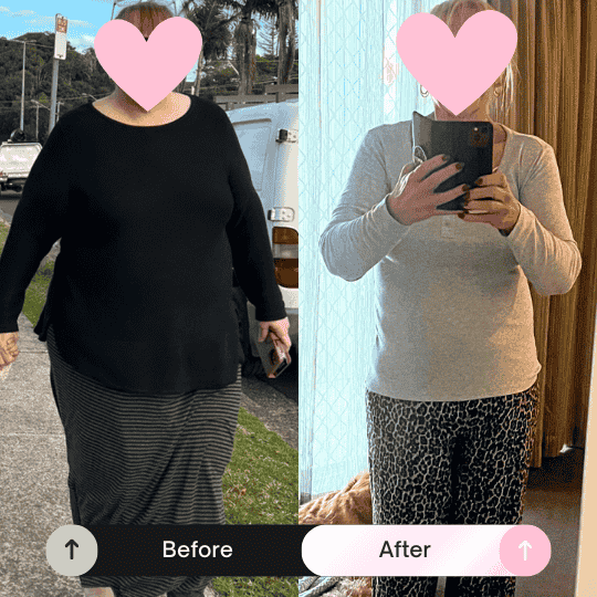 Client before and after transformation