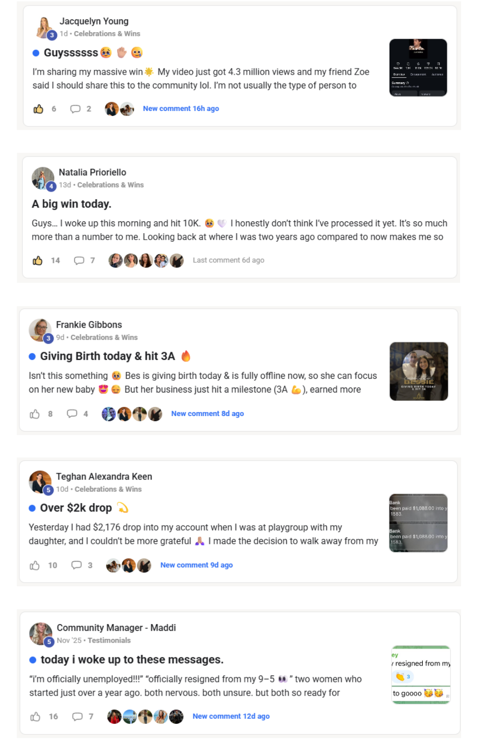 Community win