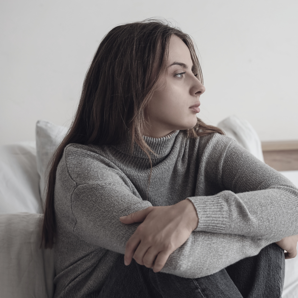 Woman feeling disconnected