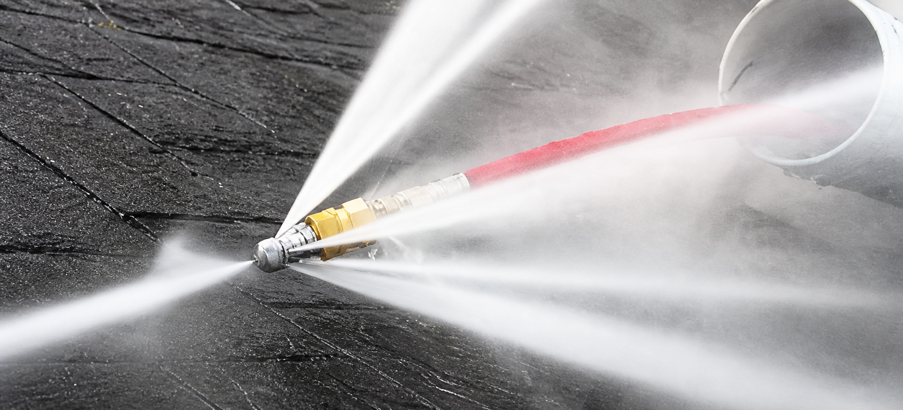 Hydro-jet cleaning of drainage lines
