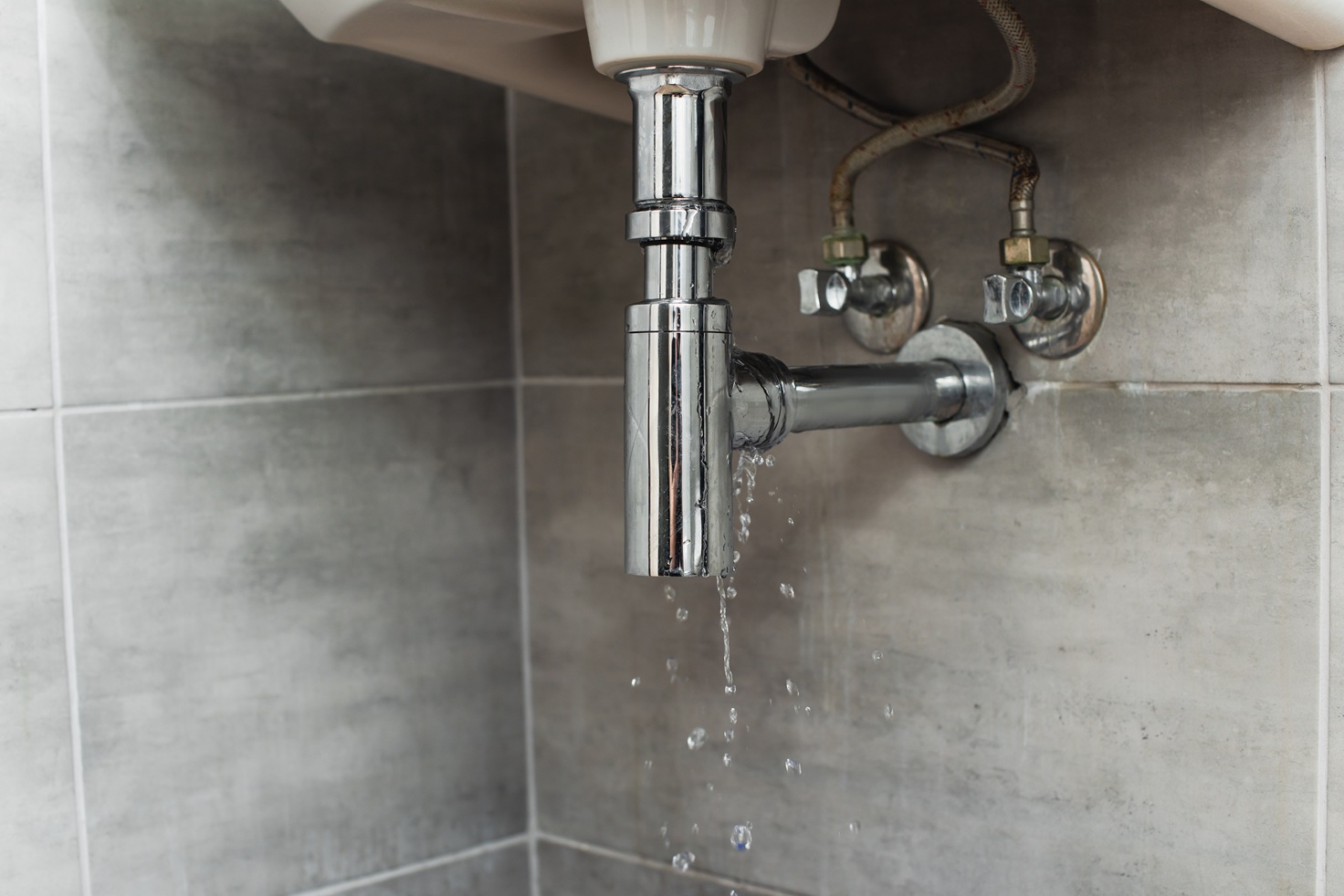 Burst pipe repair technician