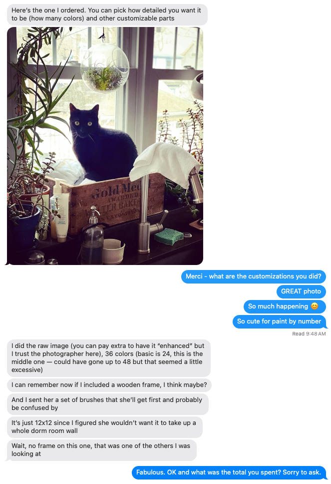 text thread with my sister