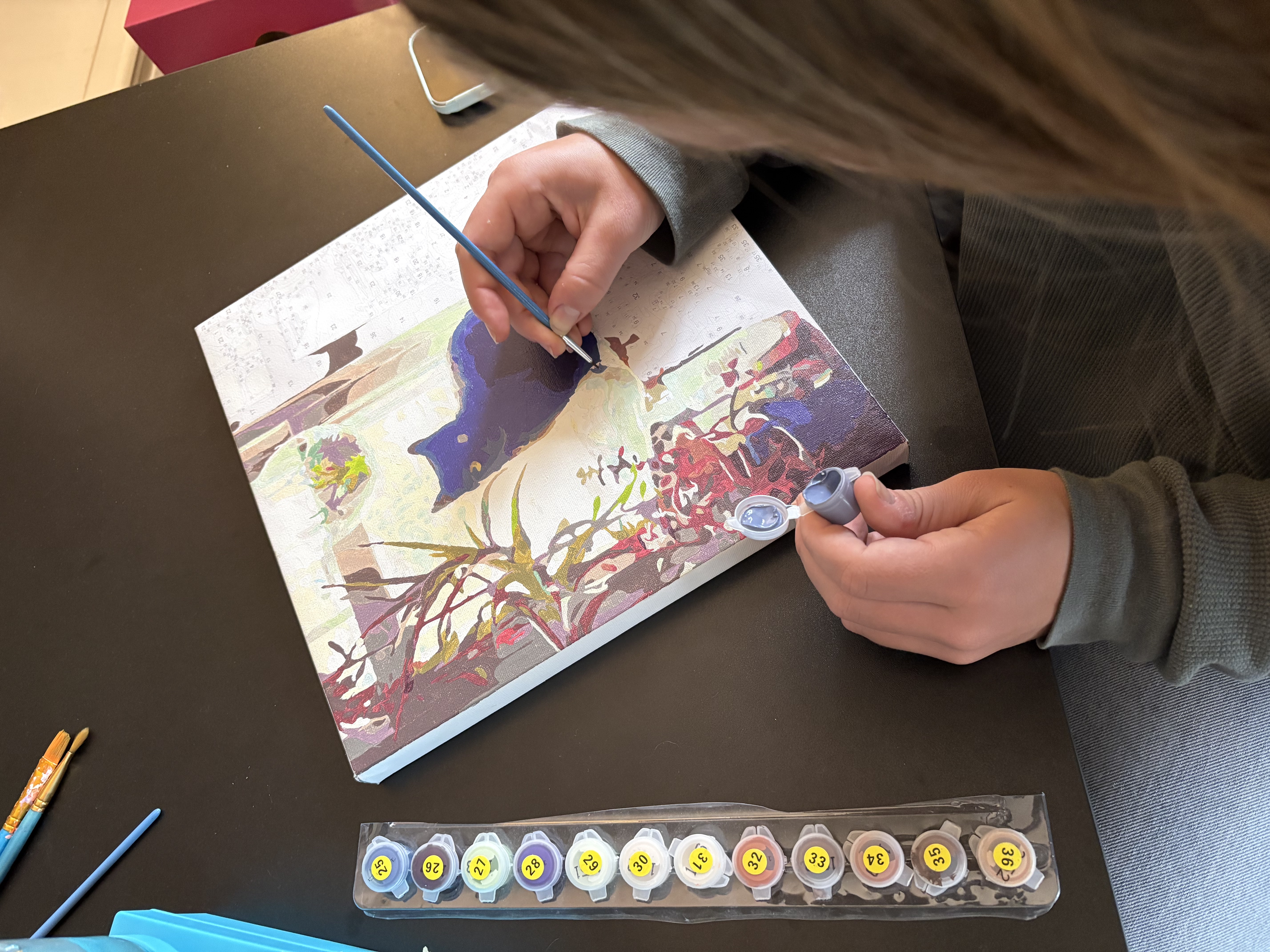 in progress painting