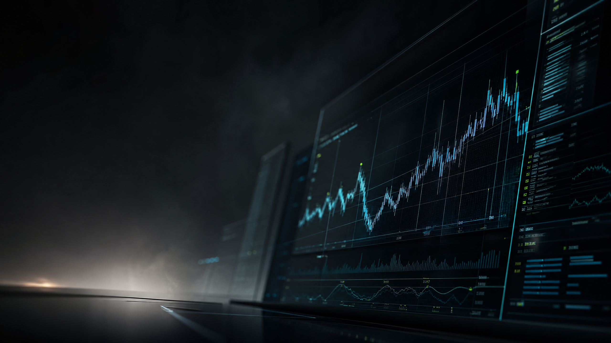 Abstract illuminated global market visual
