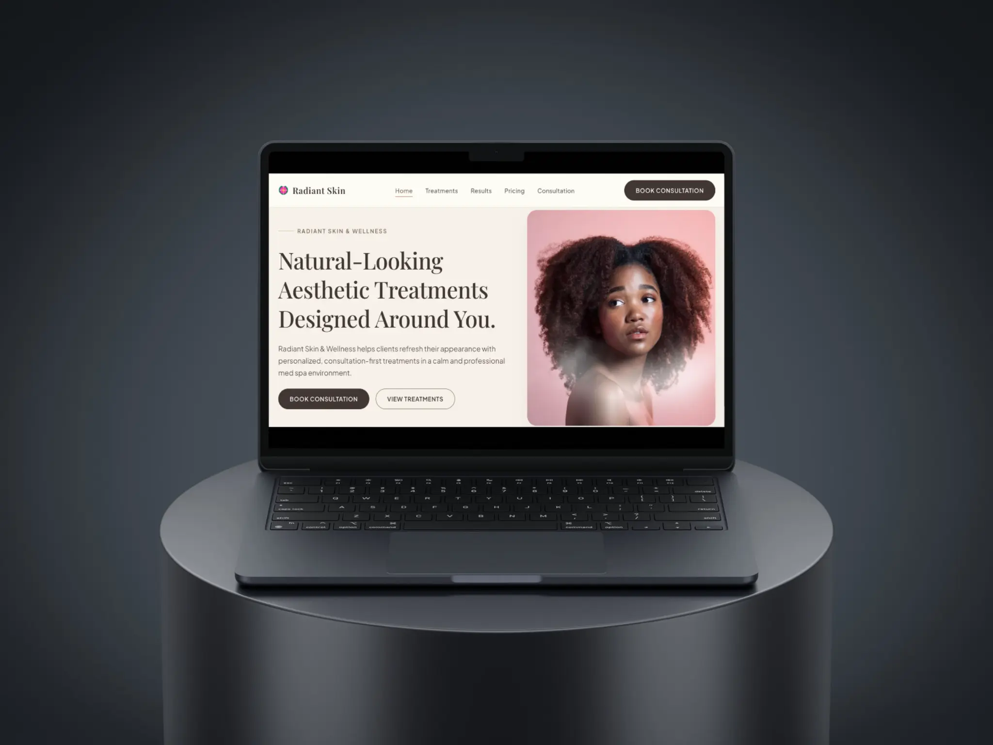 Med Spa website example
