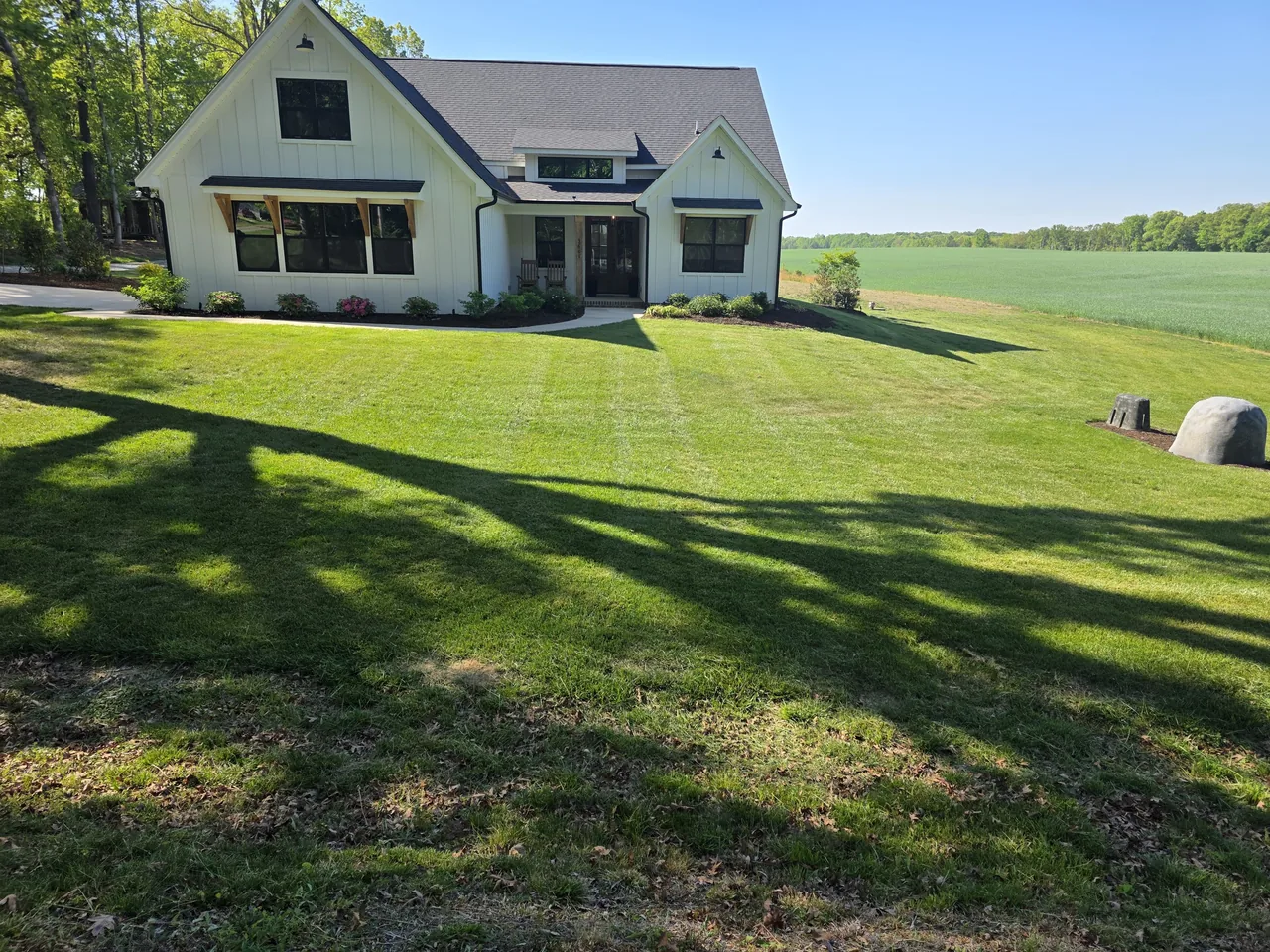 Completed landscaping project