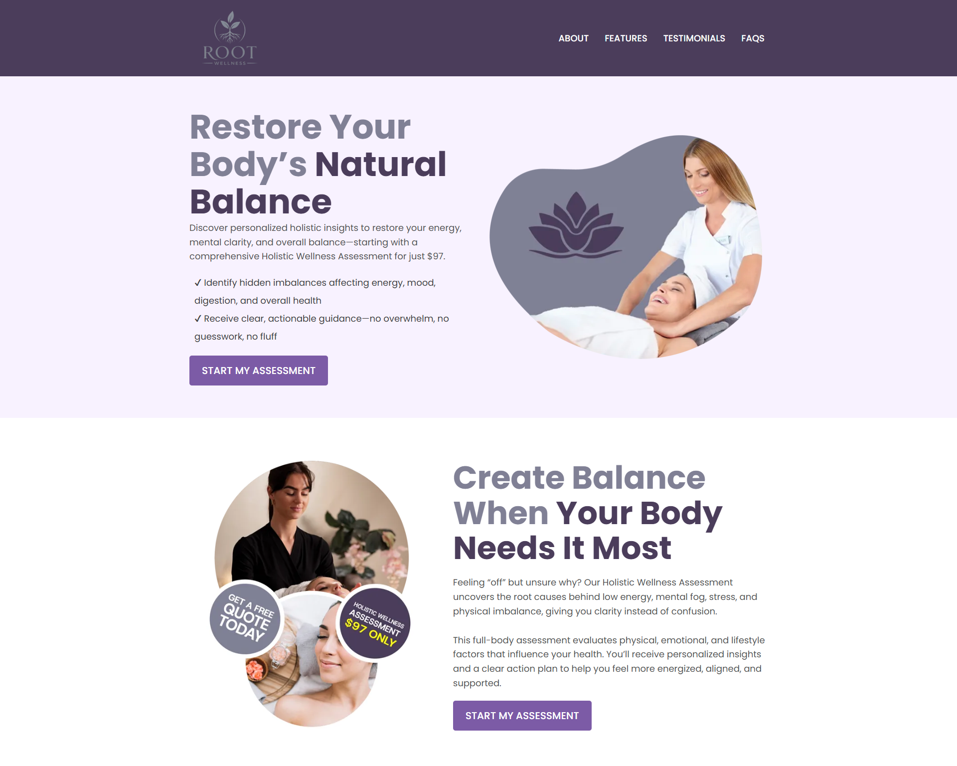 Body Natural Balance Wellness Funnel