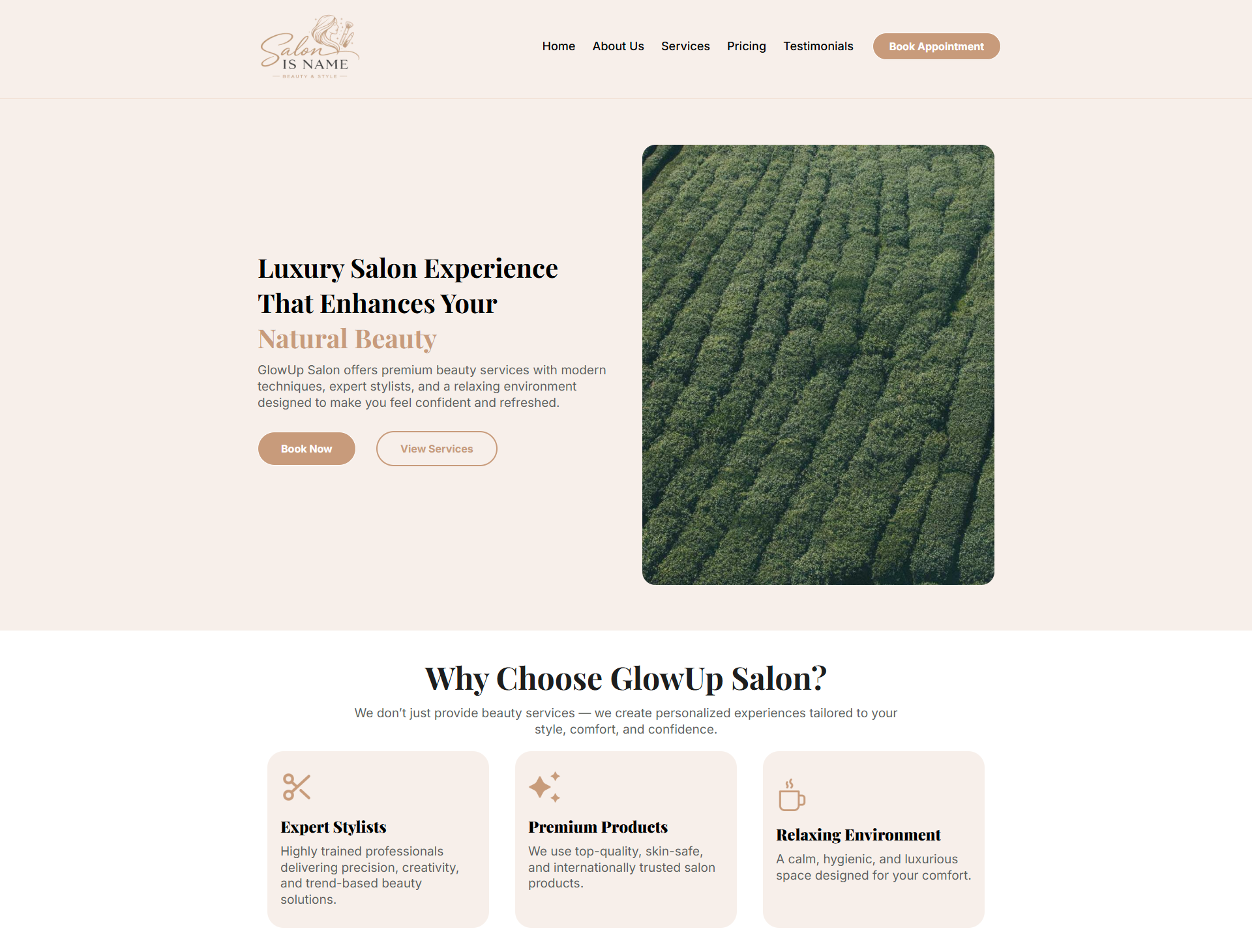 Luxury Beauty Salon Sales Funnel