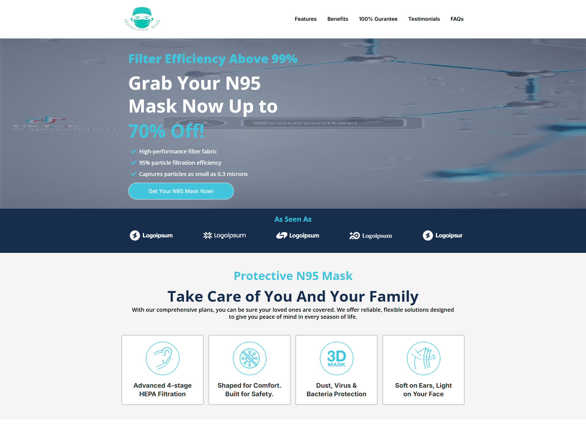 Protection N95 Mask Sales Funnel
